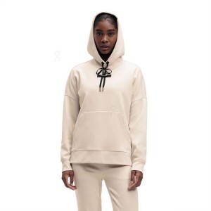 Beige Women On Running Hoodie | IN_ON8610