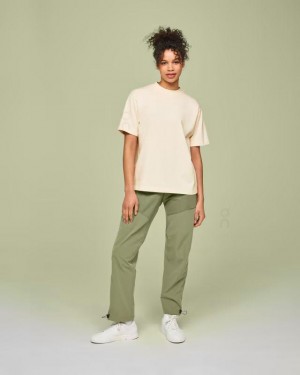 Beige Women On Running Studio-T T-shirts | IN_ON9059