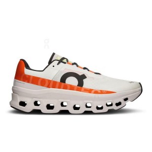 Beige / Orange Men On Running Cloudmonster Road Running Shoes | IN_ON8752