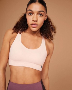 Beige / Purple Women On Running Active Bras | IN_ON9109