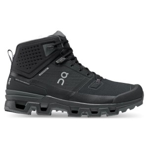 Black Men On Running Cloudrock 2 Waterproof Hiking Boots | IN_ON8052
