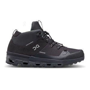 Black Men On Running Cloudtrax Waterproof Hiking Boots | IN_ON8913