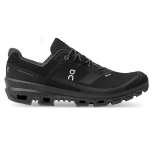 Black Men On Running Cloudventure Waterproof Hiking Shoes | IN_ON9108