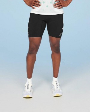 Black Men On Running Marathon Tight Distance Shorts | IN_ON1168