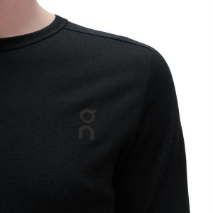 Black Men On Running Merino Long-T T-shirts | IN_ON8194