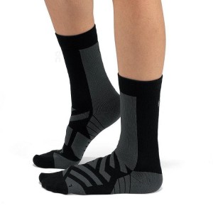 Black Men On Running Performance High Socks | IN_ON8360