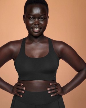 Black Women On Running Active Bras | IN_ON8178