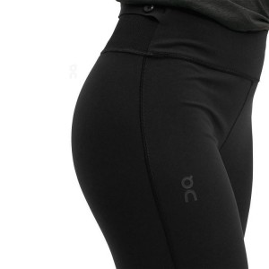 Black Women On Running Long Lumos Tights | IN_ON9046