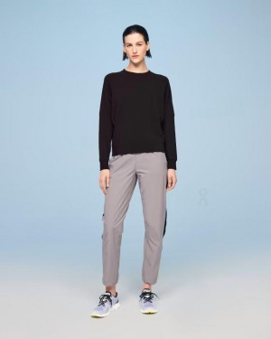 Black Women On Running Movement Crew Sweatshirts | IN_ON8788