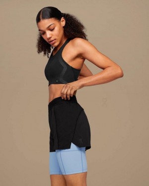 Black / Blue Women On Running Active Shorts | IN_ON8223