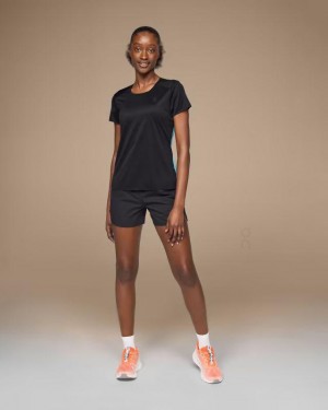 Black / Blue Women On Running Performance-T T-shirts | IN_ON8129