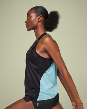 Black / Blue Women On Running Tank-T Tank | IN_ON8160