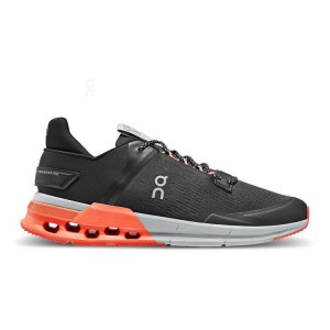 Black / Orange Men On Running Cloudnova Flux Sneakers | IN_ON8635