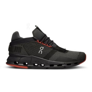 Black / Orange Men On Running Cloudnova Sneakers | IN_ON8243