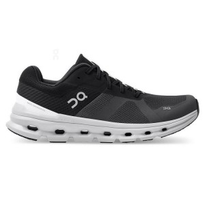 Black / White Men On Running Cloudrunner Road Running Shoes | IN_ON9126