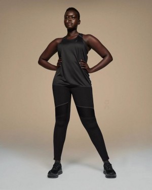 Black / White Women On Running Tank-T Tank | IN_ON8796