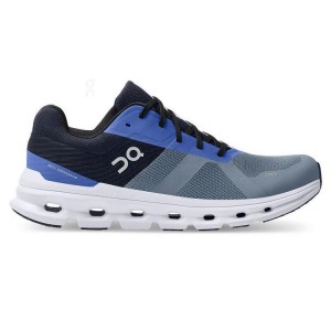 Blue / Grey Men On Running Cloudrunner Road Running Shoes | IN_ON8778
