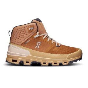 Brown Men On Running Cloudrock 2 Waterproof Hiking Boots | IN_ON8181