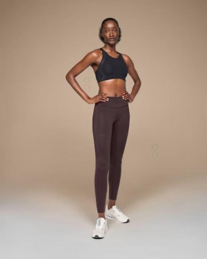 Brown Women On Running Performance Tights | IN_ON8644