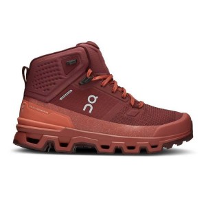 Burgundy Women On Running Cloudrock 2 Waterproof Hiking Boots | IN_ON8732