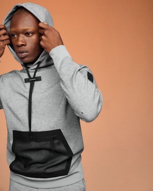 Grey Men On Running Hoodie | IN_ON8431