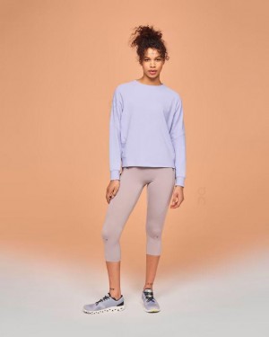Purple Women On Running Movement Crew Sweatshirts | IN_ON8760