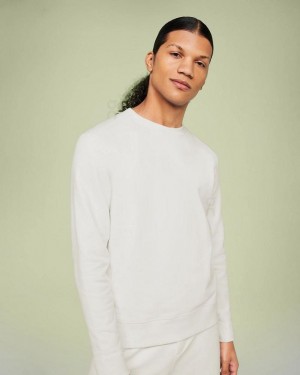 White Men On Running Crew Neck Sweatshirts | IN_ON8366