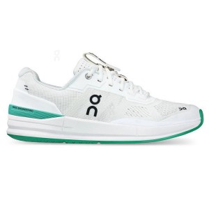White / Turquoise Men On Running THE ROGER Pro Tennis Shoes | IN_ON8582