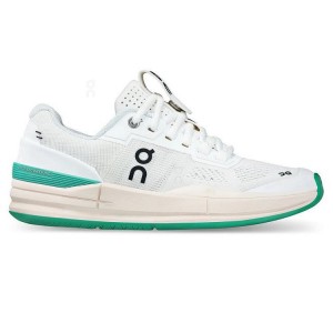 White / Turquoise Women On Running THE ROGER Pro Tennis Shoes | IN_ON9058